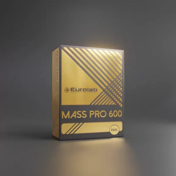 Mass Pro 600 mg 10 ml Eurolabs, mezcla de alta concentración de Testosterona, Boldenona y Nandrolona para aumento masivo de masa y fuerza.