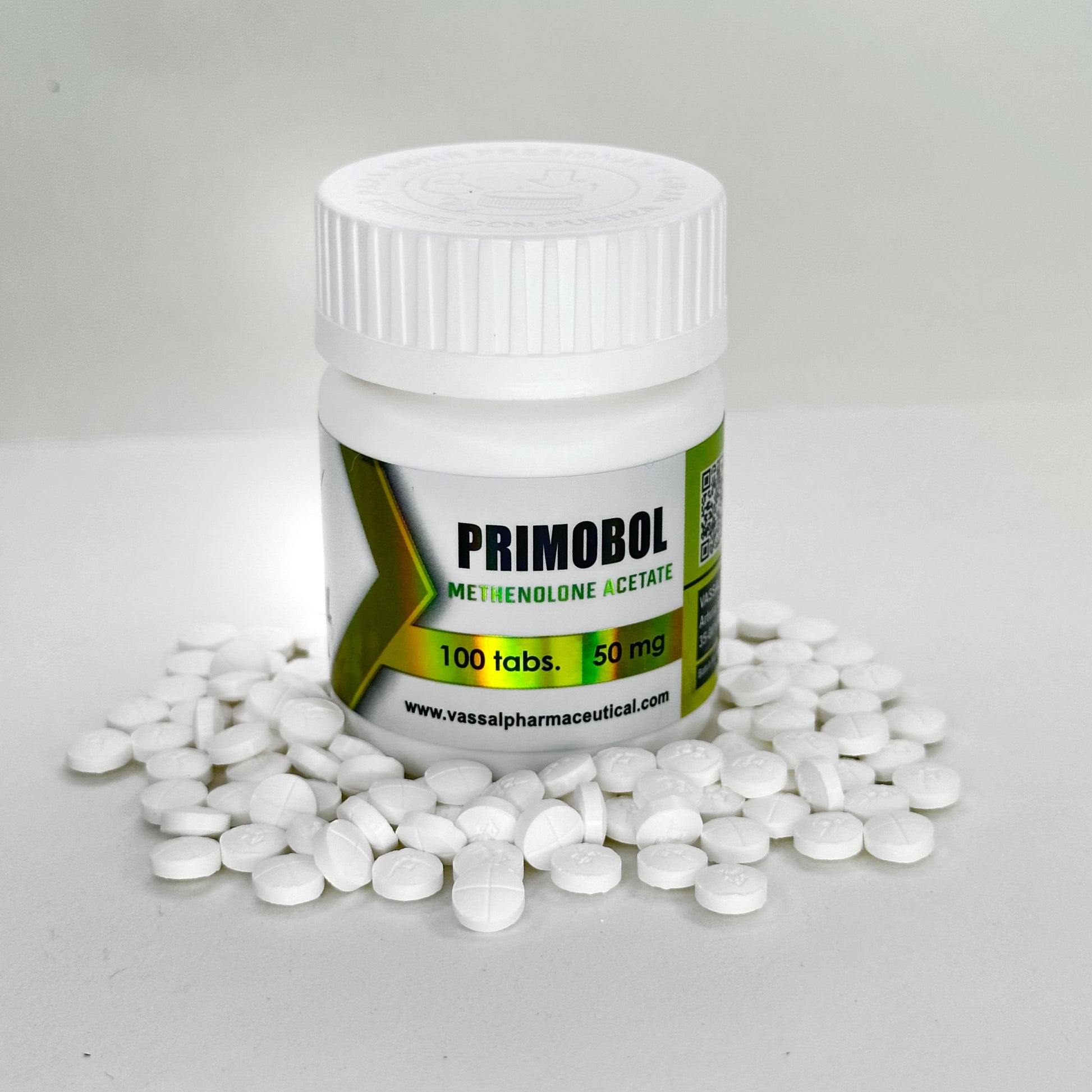 Primobol Vassal Pharmaceutical, 100 tabletas de 50 mg (Metenolona Acetato). El anabólico más seguro para definición y calidad muscular al precio más bajo en México.