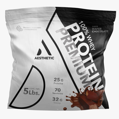 Aesthetic 100% Whey Premium Chocolate Con Probioticos y Enzimas Digestivas 70 Servicios