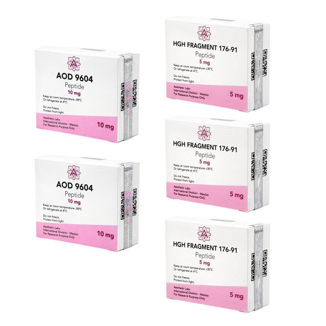 AOD-9604 y HGH Fragment 176-191 Aesthetic Labs péptidos premium disponibles en México para optimización corporal