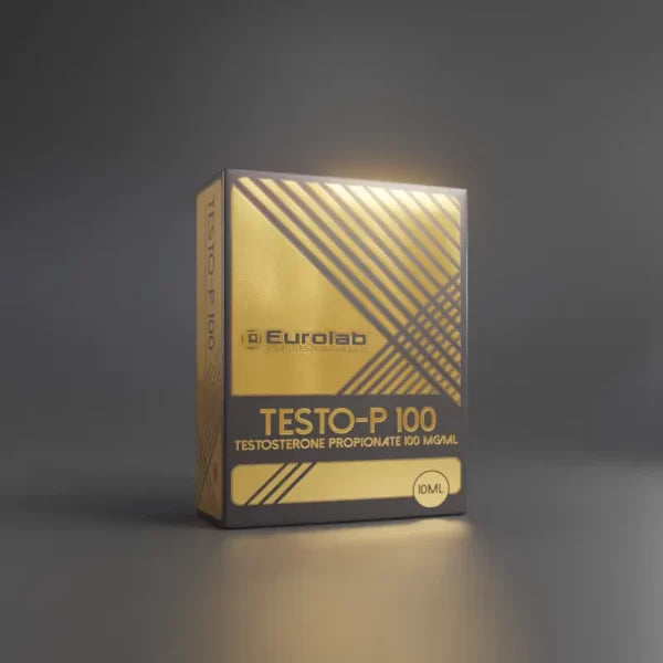 Testosterona Propionato 100 mg 10 ml Eurolabs, éster de acción rápida para definición muscular y aumento de fuerza inmediata.