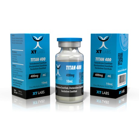 Titan 400 XT Labs, 10 ml de mix potente (200mg Testo Enantato, 100mg Trembo Enantato, 100mg Masteron Enantato). El compuesto inyectable más completo para volumen magro, fuerza y densidad muscular en México.