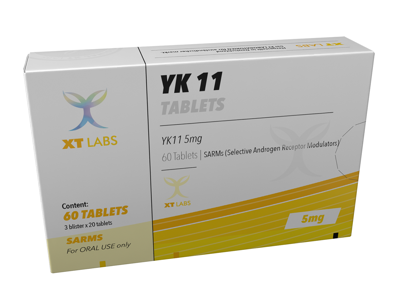 YK-11 XT Labs 5mg, 60 tabletas de inhibidor de miostatina original, el SARM más potente para crecimiento muscular extremo y fuerza en México.